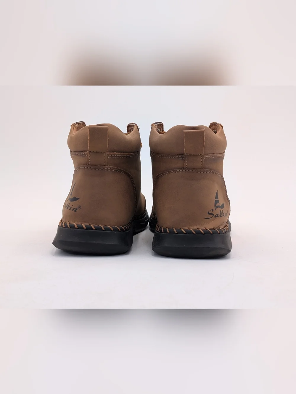 Salkin Genuine Leather High-Top Boots Sz Men 9|Women 10.5 Rope-Lace Comfort Sole